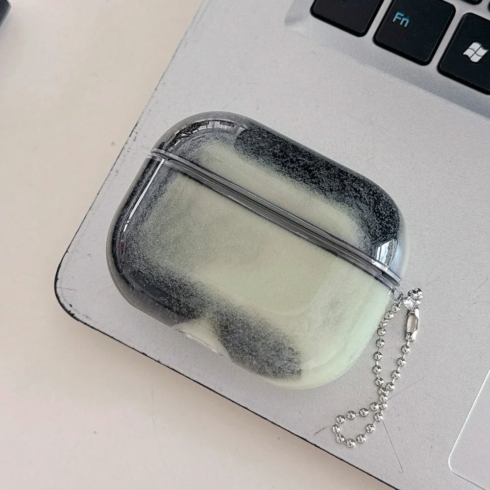 Luminous Glitter Quicksand Earphone Case for AirPods 4 3 2 1 AirPods Pro 3 2 Moving Sand Sparkles Brilliant Dark Headphone Cover