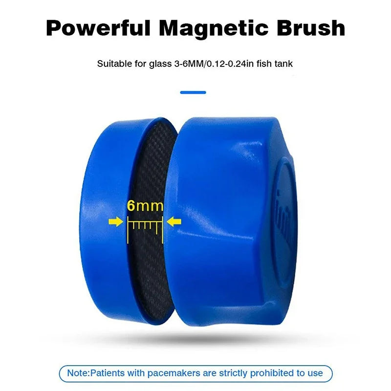 Aquarium Magnetic Cleaning Brush Fish Tank Floating Scraper Tool Removal Moss Algae Scrubber Double-Sided Glass Window Cleaner