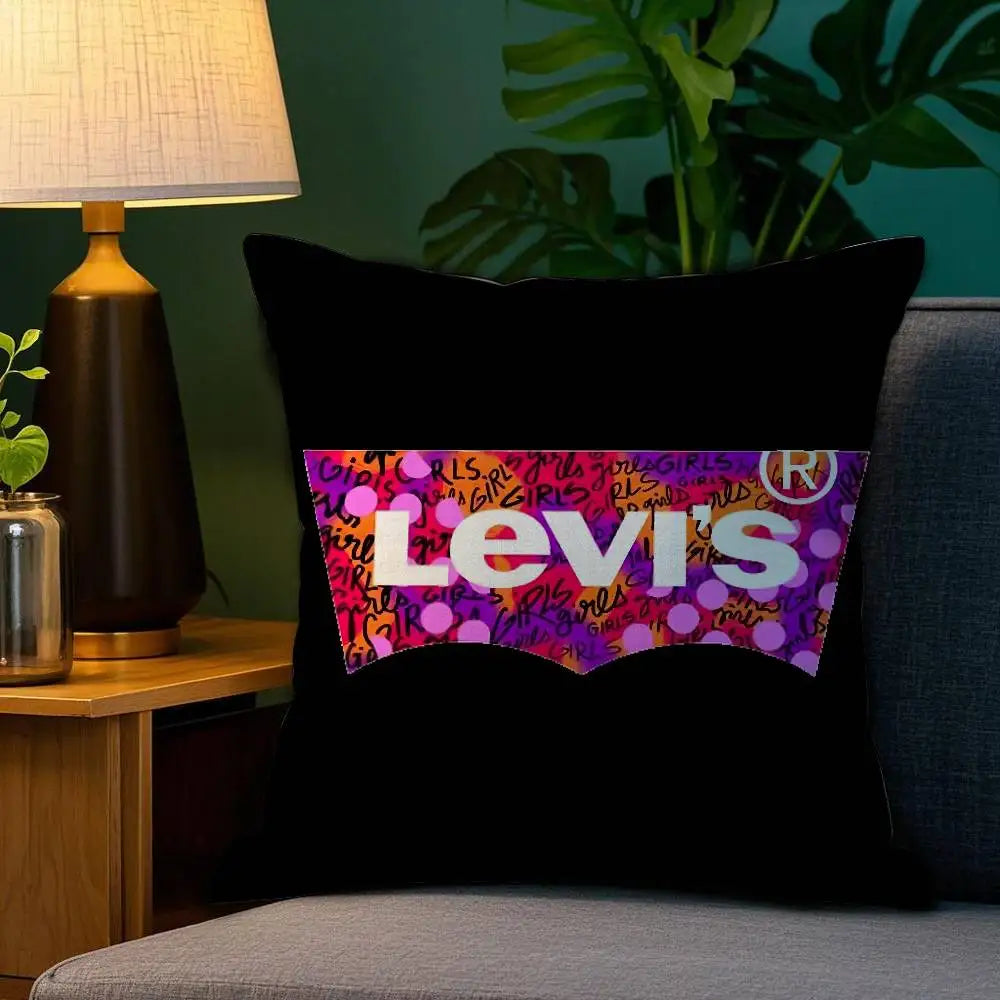 Luxury L-LEVisS Pillow Case Sofa Living Room Bedroom Double-sided Printing Square Cushion Nap Time Cushion Cover