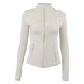 Yoga clothing, slim-fitting women's sports spring jacket, breathable quick-dry sports pure color jacket, female tight-fitting