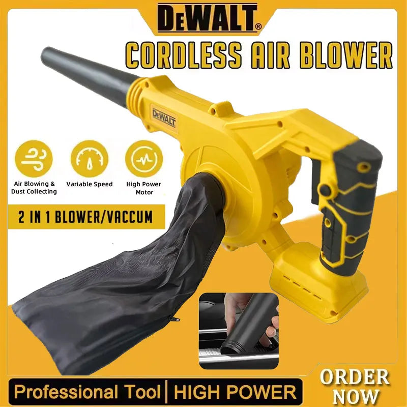 Dewalt 2 in 1 Cordless Air Blower & Vacuum Cleaner Electric Dust Computer Collector Leaf Duster Power Tools For 18V Battery