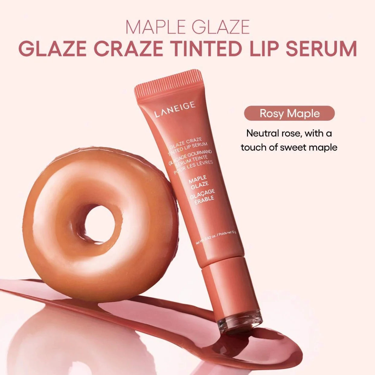 Laneige Lip Glowy Lightweight Hydration Balm Shea Butter Glaze Craze Tinted Polypeptide Lip Gloss Serum Fruit Donut Lip Oil Care