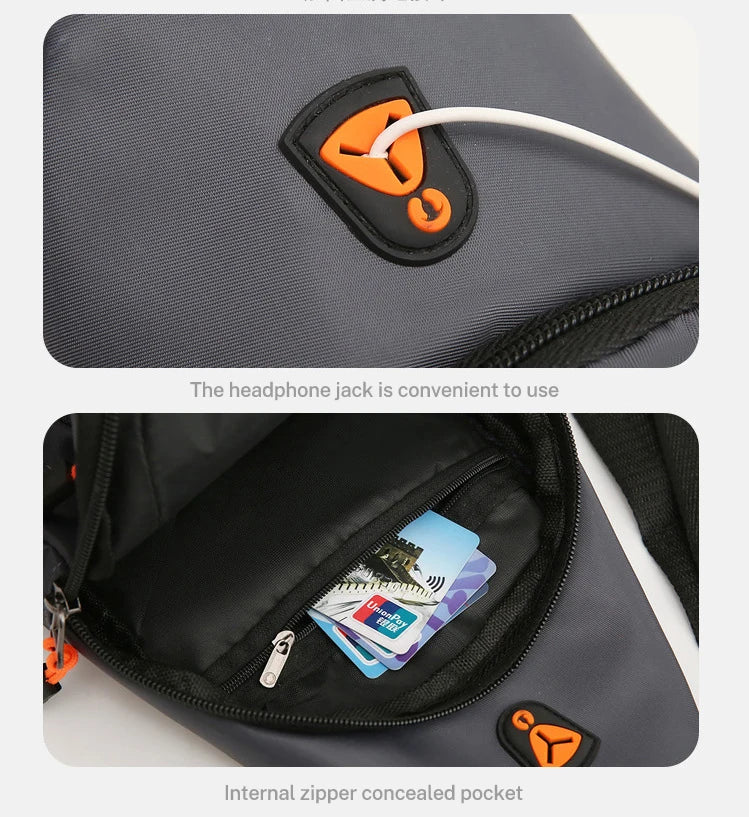 Casual Men Crossbody Shoulder Bag Chest Bag Outdoor Travel Sports For Ferrari Roma F80 296 GTB GTS SF90 Stradale Spider Spyde