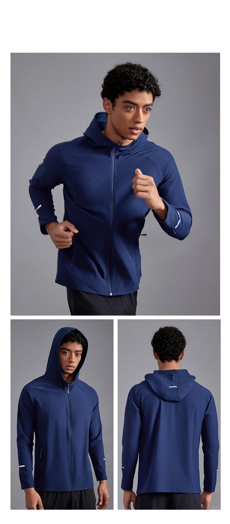 2026 Autumn Long-Sleeve Hoodie Quick-Dry Outdoor Windproof Jacket Four-Way Stretch Running Coat