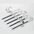 1/2pcs Folding Magic Pants Hangers,5/9Layer Stainless Steel Space Saving Clothes Rack,Jeans Trousers Scarf Organizers for Closet