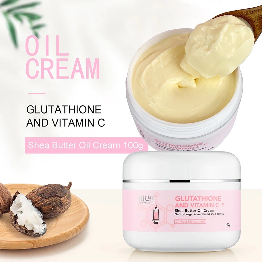 AILKE Skin Whitening Set, With Glutathion, Vitamin C, Shea Butter, Remove Dark Spots, Melanin, Pigmentation, Freckles, Stains