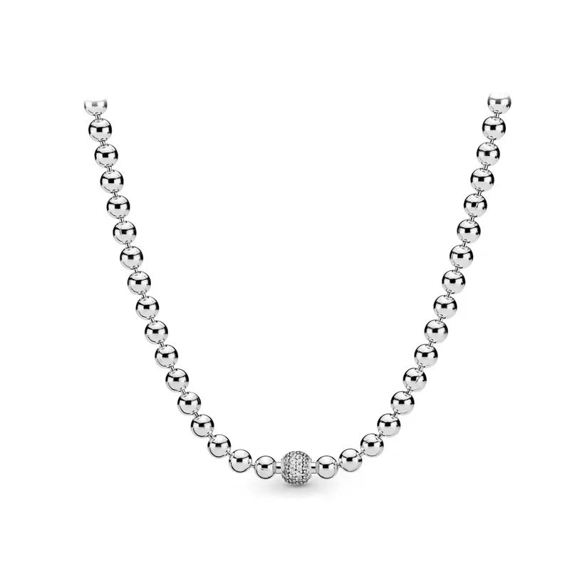 Exquisite 100% 925 sterling silver eternal heart-shaped circular pendant necklace for women DIY jewelry Valentine's Day gift