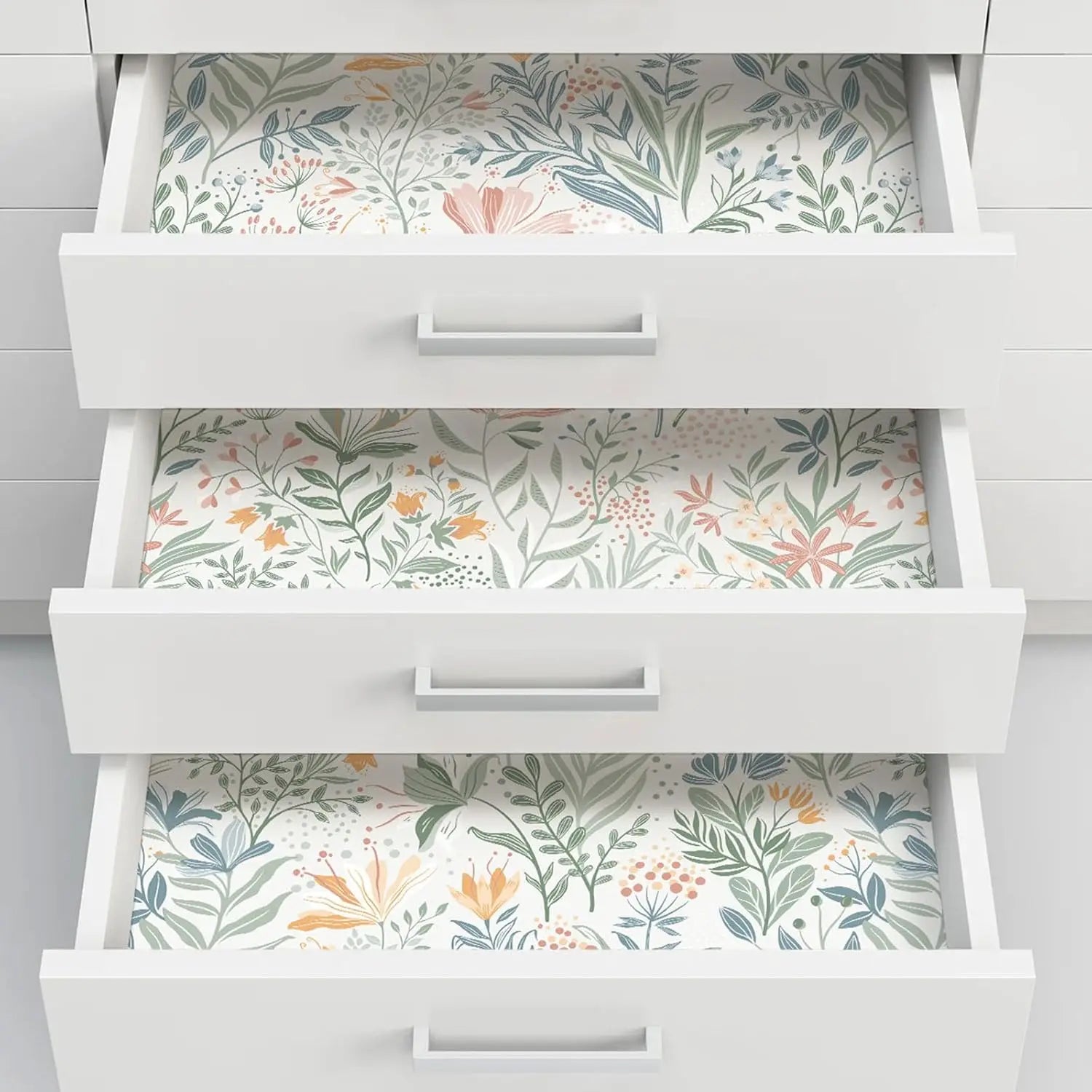Floral Peel and Stick Wallpaper Boho Contact Paper Flower Removable Self Adhesive Waterproof Wallpaper for Bathroom Bedroom