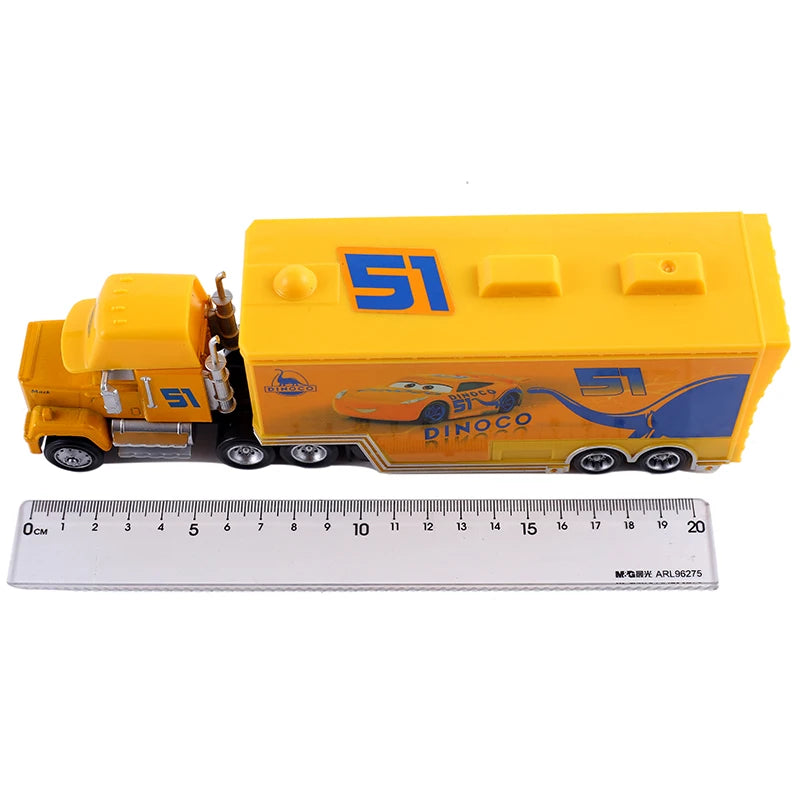 Disney Cars Figures Mack Truck Lightning McQueen Racing 1:55 Die Cast Model Children Mini Vehicle Toys Collection Birthday Gifts