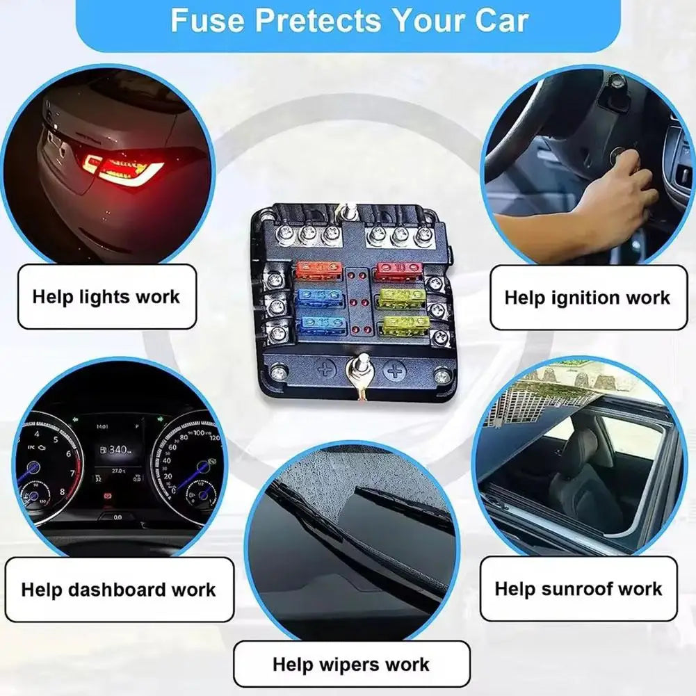 60/100/180PCS Car Fuses Kit Small-sized Fuses And A Fuse Extractor Automobile Plug-in Fuse Vehicle Wire Safety Tools 2-40A