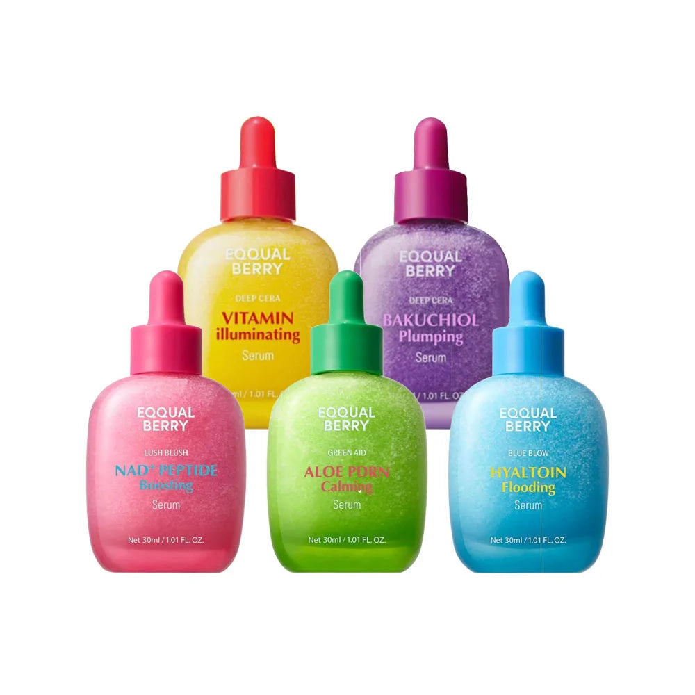 EQQUALBERRY Vitamin Illuminating Facial Serum Bakuchiol Plumping Fades Fine Lines Moisturizing Brightening Anti Aging Skin Care