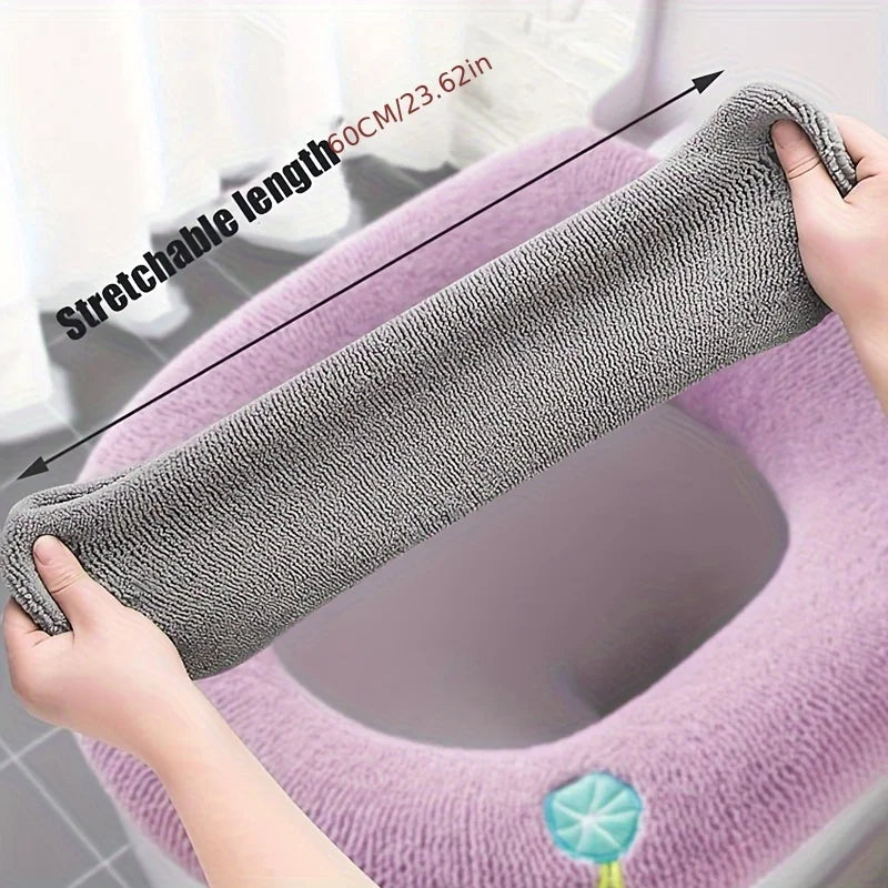 1PC Universal Toilet Seat Cover Pad Four Seasons Washable Toilet Ring Cover for Home And Hotel Use
