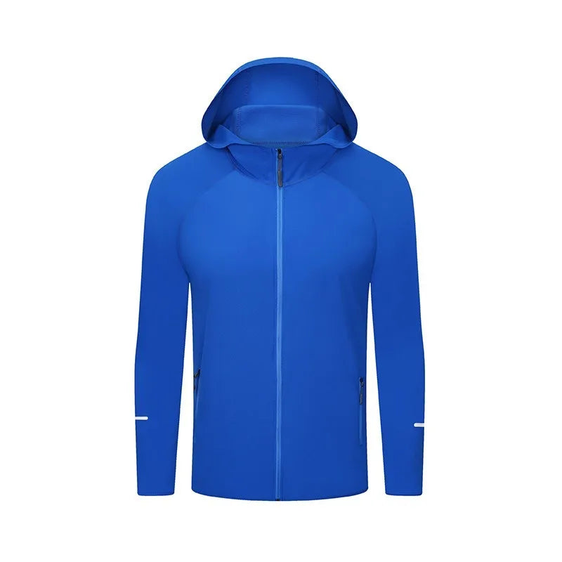2026 Autumn Long-Sleeve Hoodie Quick-Dry Outdoor Windproof Jacket Four-Way Stretch Running Coat