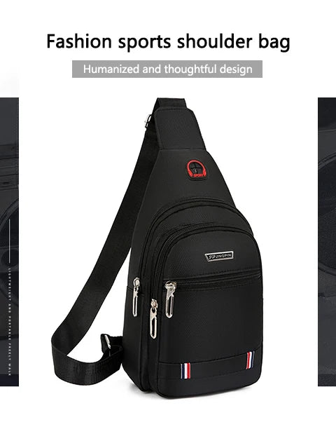 Car Emblem Leisure One-shoulder Bag Men's Messenger Chest Pocket For Ferrari Roma 488 Portofino F8 F1 Roma Spider SF90 Superfast