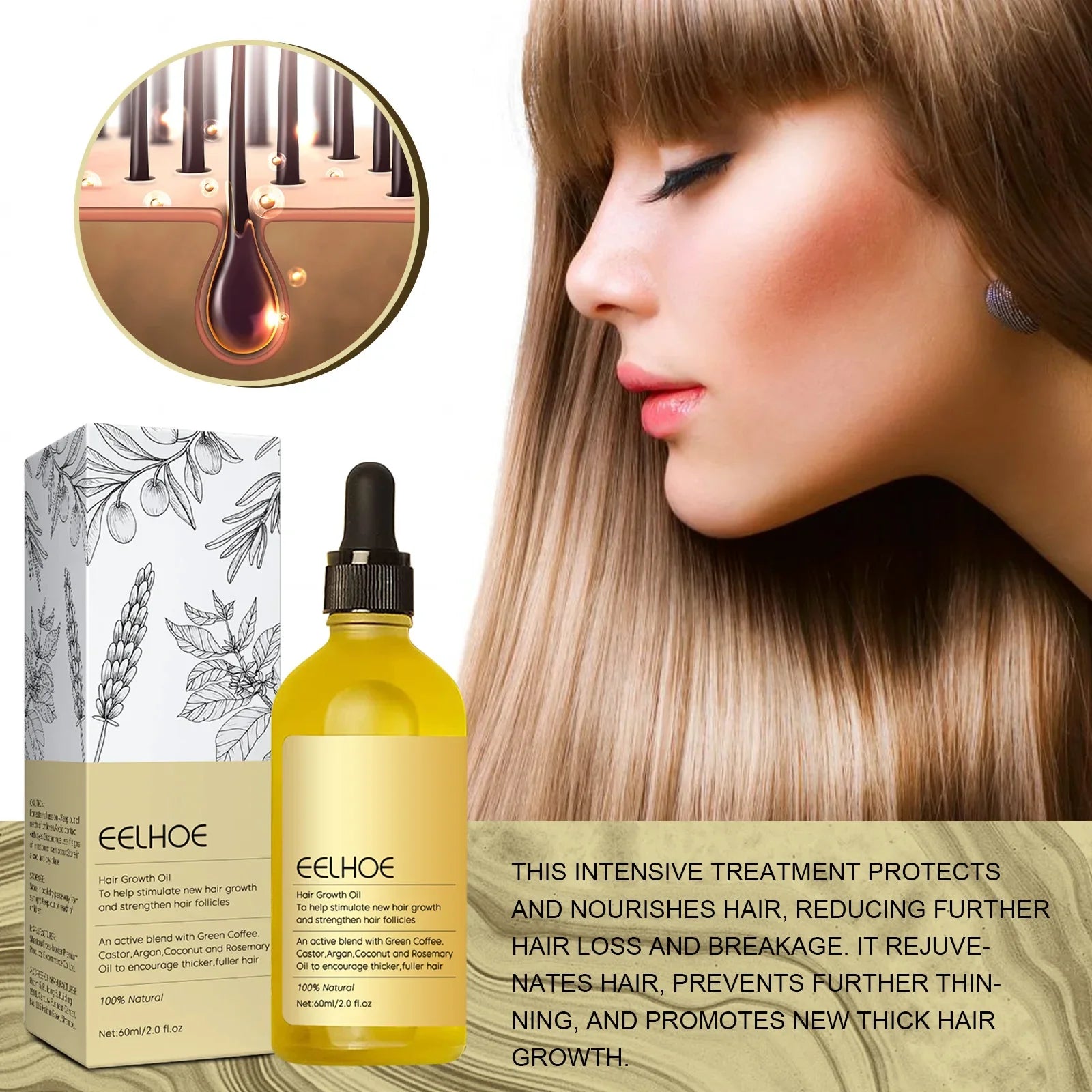 Treating Hair Loss Serum Anti Baldness Nourish Relieve Hair Dryness Regrowth Damage Repair Moisturizing Hair Growth Essence Oil