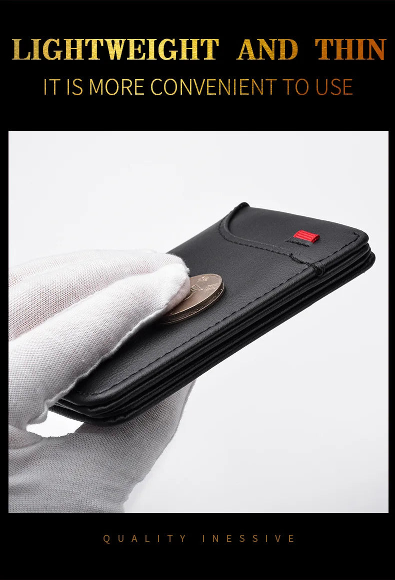 Car Emblem Soft Wallet Leather Mini Credit Card Purse Portable Small Wallet For Ferrari Roma Spider SF90 Competizione LaFerrari