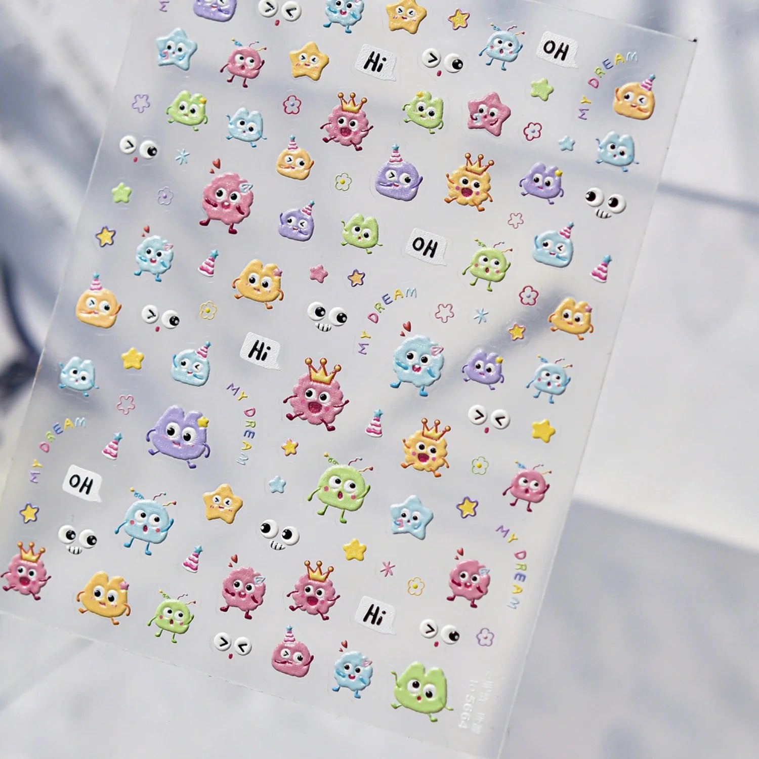 5D Fresh Summer Vacation Nail Sticker Coconut Tree Tropical Fruit Ice Cream Swim Ring Sunglasses Seaside Holiday Nail Art Decal