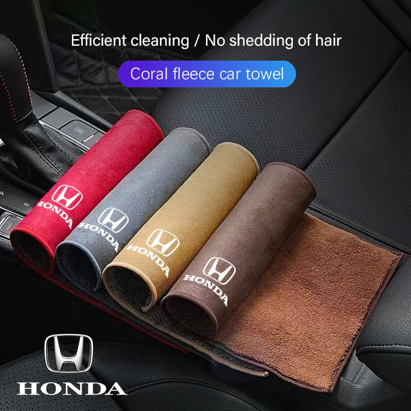 Microfiber Towel Car Cleaning Care Accessories For Honda Civic Fit Jazz Accord Pilot CRV Odyssey Passport City Shuttle HRV Vezel