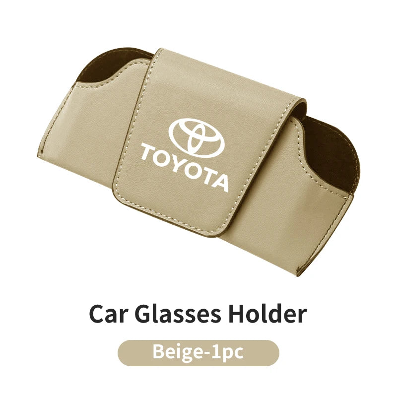 Car Glasses Box  Sunglasses Holder Case Sun Visor For Toyota Corolla 2020 Yaris Aygo GT86 AE110 Prius RAV4 CHR Camry Auris