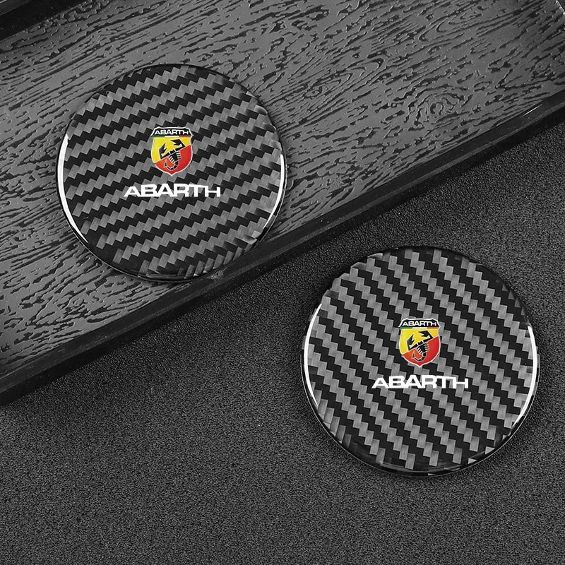2PCS Car Water Coaster Cup Mat Bottle Holder Anti-slip Waterproof Interior For Fiat Abarth 595 Abarth 500 abarth 124 spider
