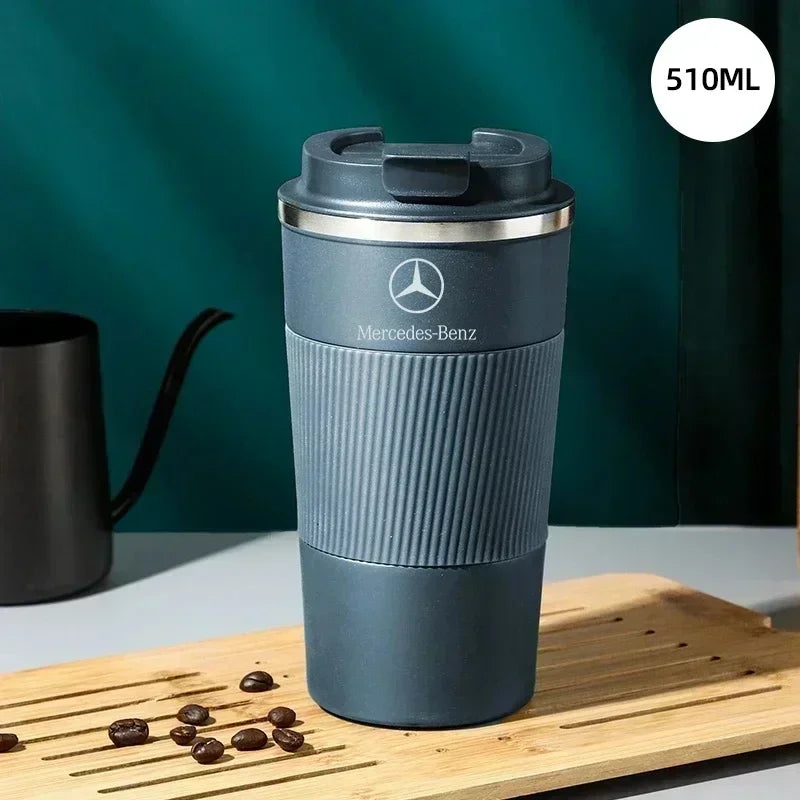 510ml stainless steel coffee cup hot mug for Mercedes-Benz A B C E S-Class W204 W205 W212 W213 W176 GLC CLA AMG W177 G63 GLA