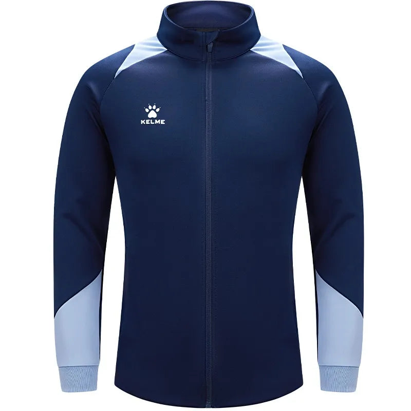 KELME Men's Running Jacket Football Sport Training Coat Windproof Fitness Jogging Sportwear Warm Lamb Woll Jackets 8361WT1064