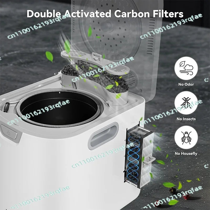 Latest Fully Automatic Kitchen Organic Food Waste Ingredient Recycling Composter Smart Home Electric Food Waste Composter