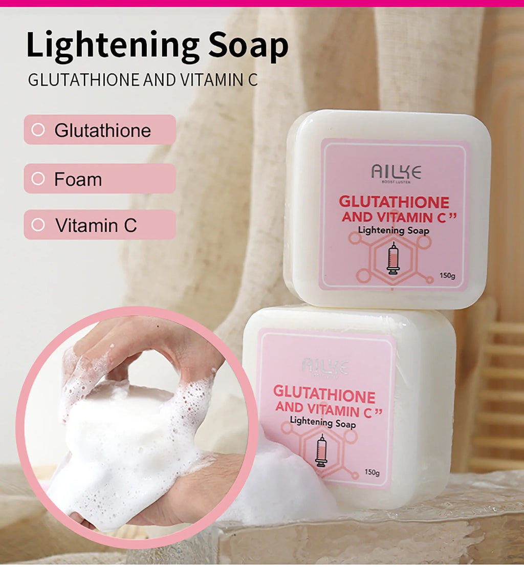 AILKE Skin Whitening Set, With Glutathion, Vitamin C, Shea Butter, Remove Dark Spots, Melanin, Pigmentation, Freckles, Stains