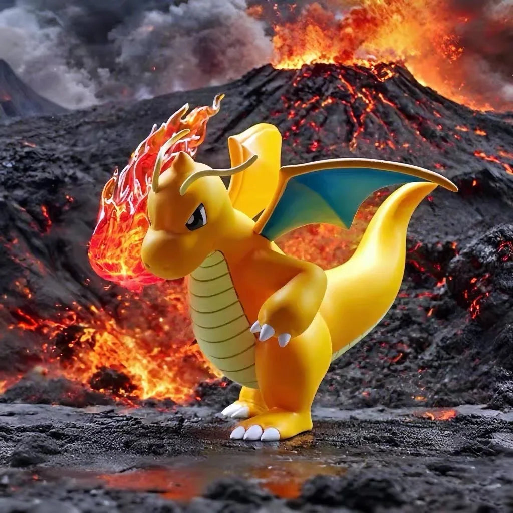 10cm/3.93in Anime Pokemon Figure  Fire Punch Dragonite Figures Pokemon Action Figure Pvc Collection Model Toys Gifts