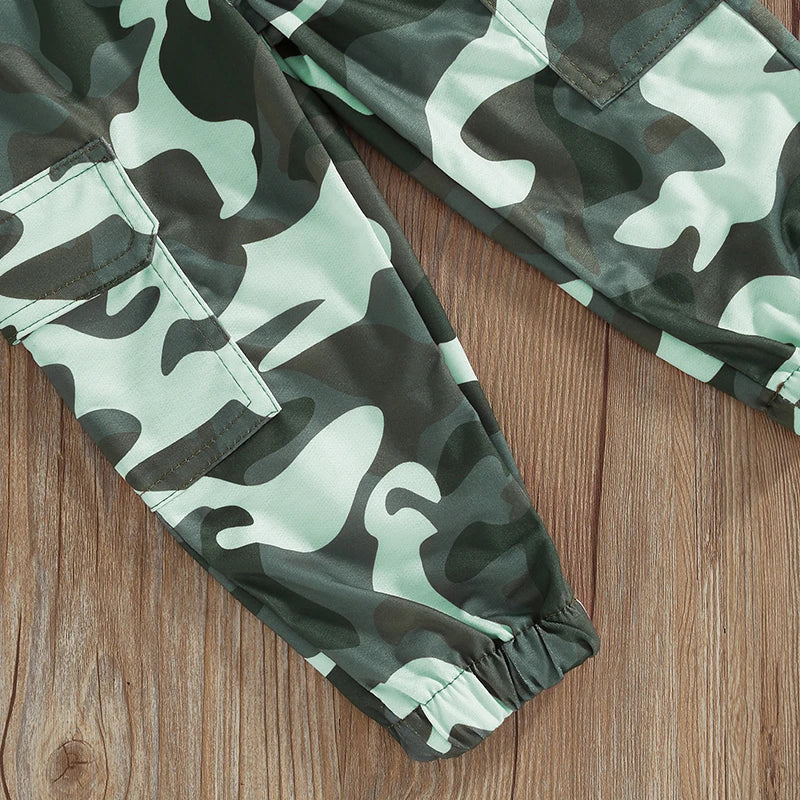 Toddler Girls Clothes 2T 3T 4T 5T Fall Outfits Baby Pullover Sweatshirt & Camouflage Pants Set Kids Winter Sweatsuit