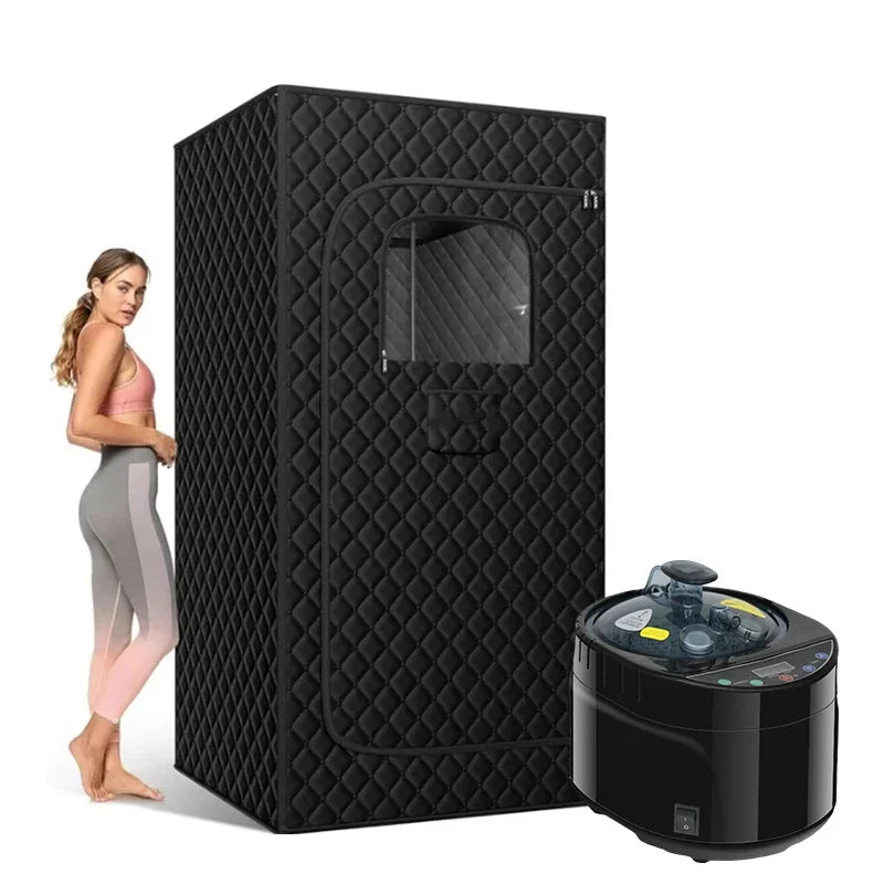 Portable Steam Sauna for Home Spa Sauna Tent Sauna Box with 1600W 4L Steamer Remote Control Height