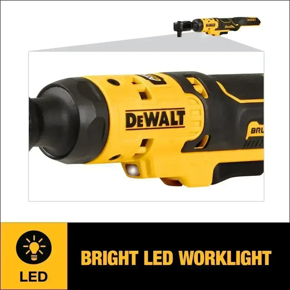DEWALT DCF512 1/2 in Cordless Brushless Ratchet Wrench Atomic Compact Engineered Variable Speed Control Ratchet Wrench