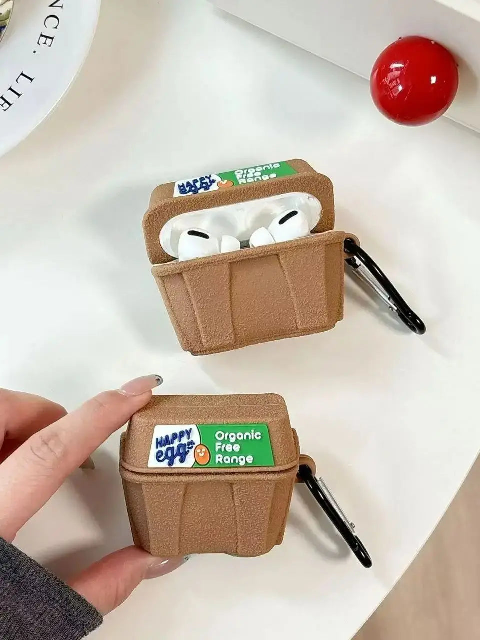 For AirPods Pro3 4 3 2 1 Pro Pro2 Earphone Case 3D Creative Egg Tray Silicone Cartoon Headphone Box With Pendant Cover