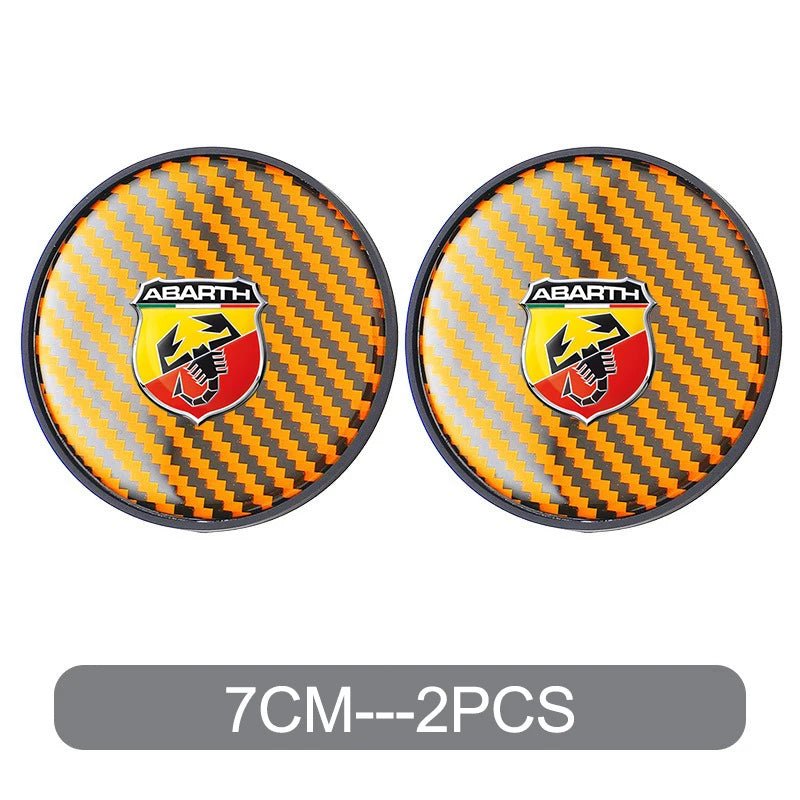 2PC Car Water Cup Pad Non Slip Coaster Drinks Mat For Abarth Punto 124 500 595 695 500X 500e Car Interior Auto Accessories