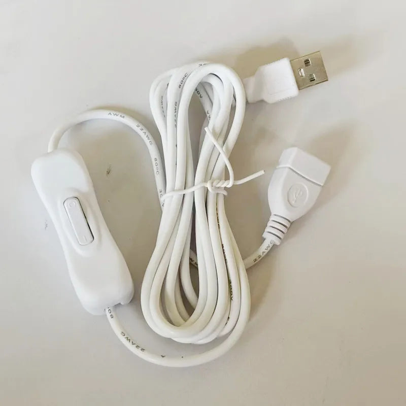 2M USB Male to Female Extension Cable with On/Off Switch USB 2.0 Extender Cord for LED Lamp/USB Flash/Fan/LED Strips