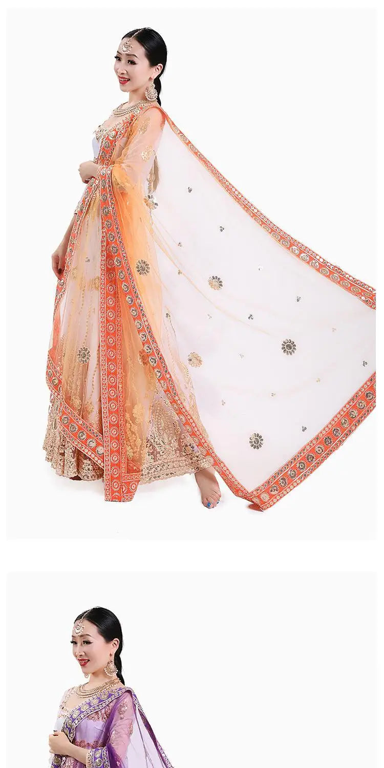 2025 indian traditional sari gauze embroidery exotic style women veil ethnic elegant long shawl women elegant indian shawl s590