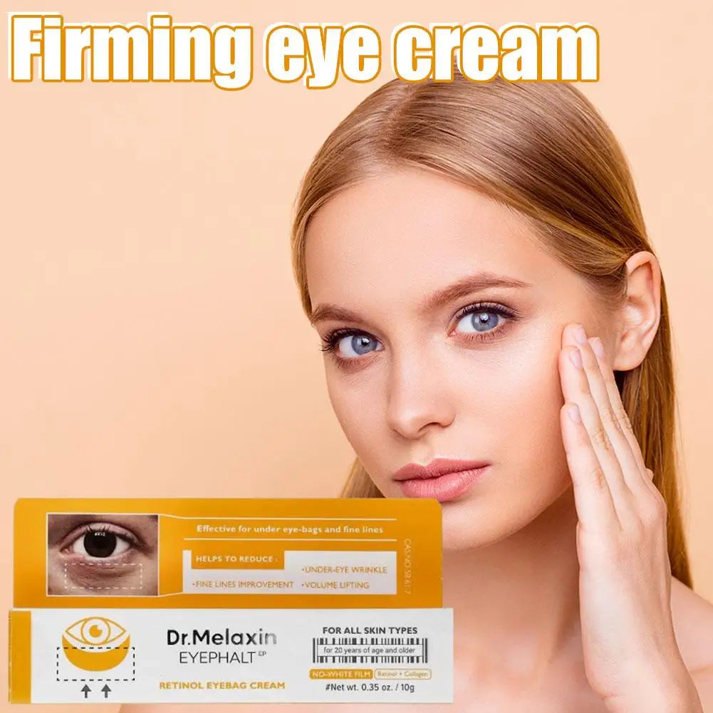 Dr. Melaxin Retinol Firming Eye Cream  Fades Fine Lines Anti-Puffiness Eliminate Eye Puffiness Brightening Smoothing Eye Care