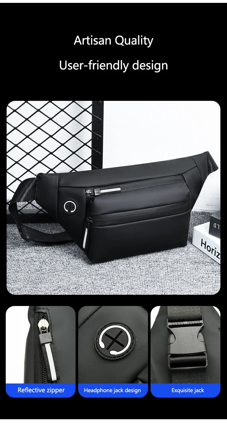 Fashion Men's Waist Bag Outdoor Sports Crossbody Bag Chest Packs For Ferrari F430 Stradale 458 488 599 612 F8 FF Charles Leclerc