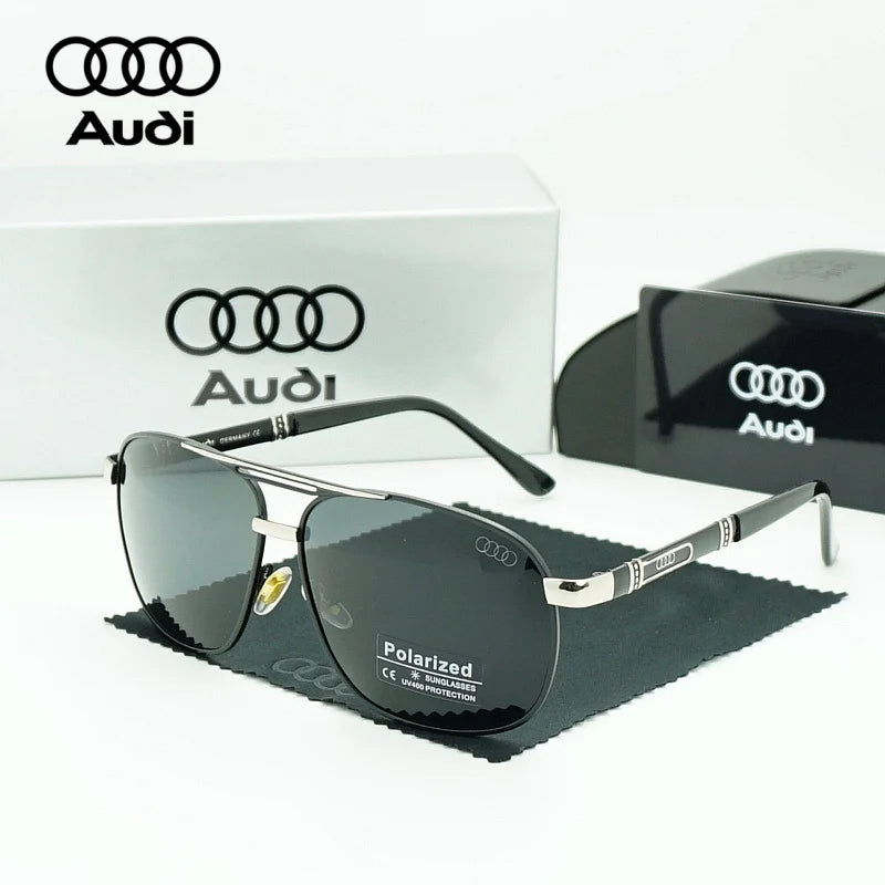 AUDI Brand Polarized Sunglasses Men Luxury Driving Sun Glasses Male Pilot Goggles UV400 Oculos De Sol Masculino