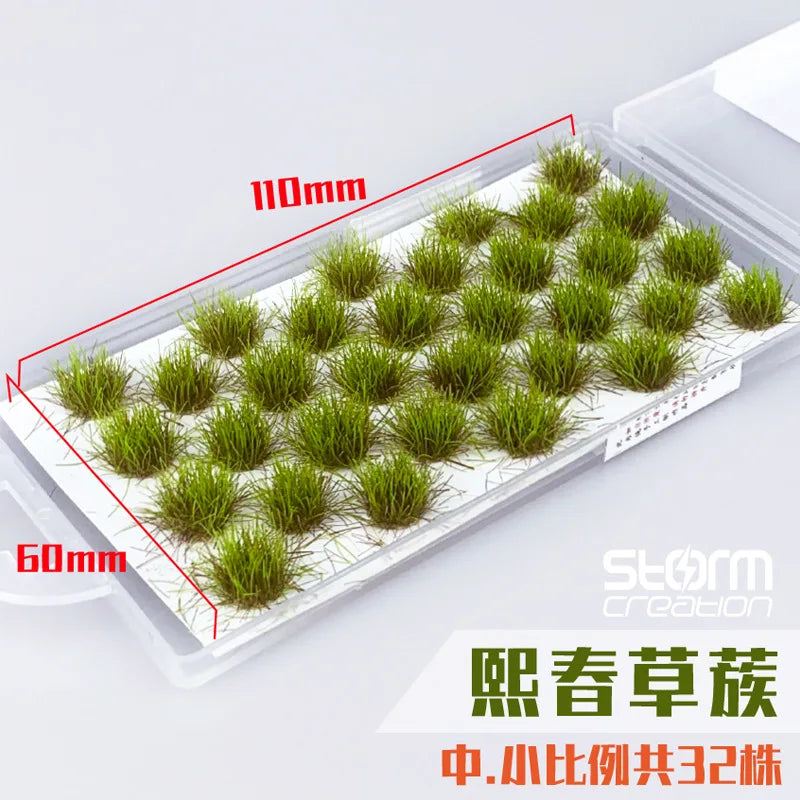 Miniature Seasonal Grass Cluster Model Kit Simulation Grass Nest Mutlicolor Grass Tuft Plant Diorama for Diy Toys Model Making