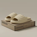 Stylish Men's Slippers Thick Sole Pressure Distribution Soft Bouncy Comfort Beach Sandals Anti Slip Lightweight Shoes Men Women