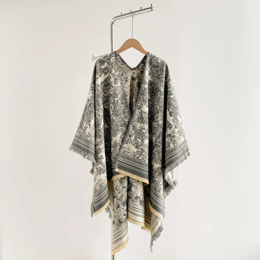 Warm Faux Cashmere Double-Sided Women's Scarf Spring Autumn Winter Air Conditioned Room Decorated Aslan Cape Fashionable Commute
