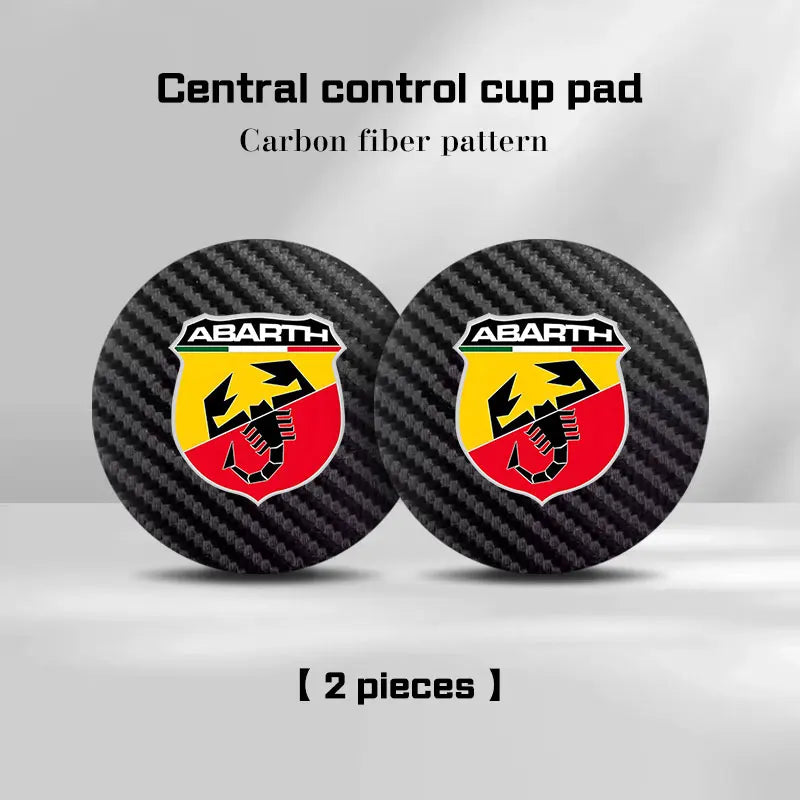 For Fiat 500 Punto 500x Bravo Stilo Ducato Abarth 500L 695 125 Car Coaster Water Cup Anti-slip Pad Water Cup Bottle Holder Mat