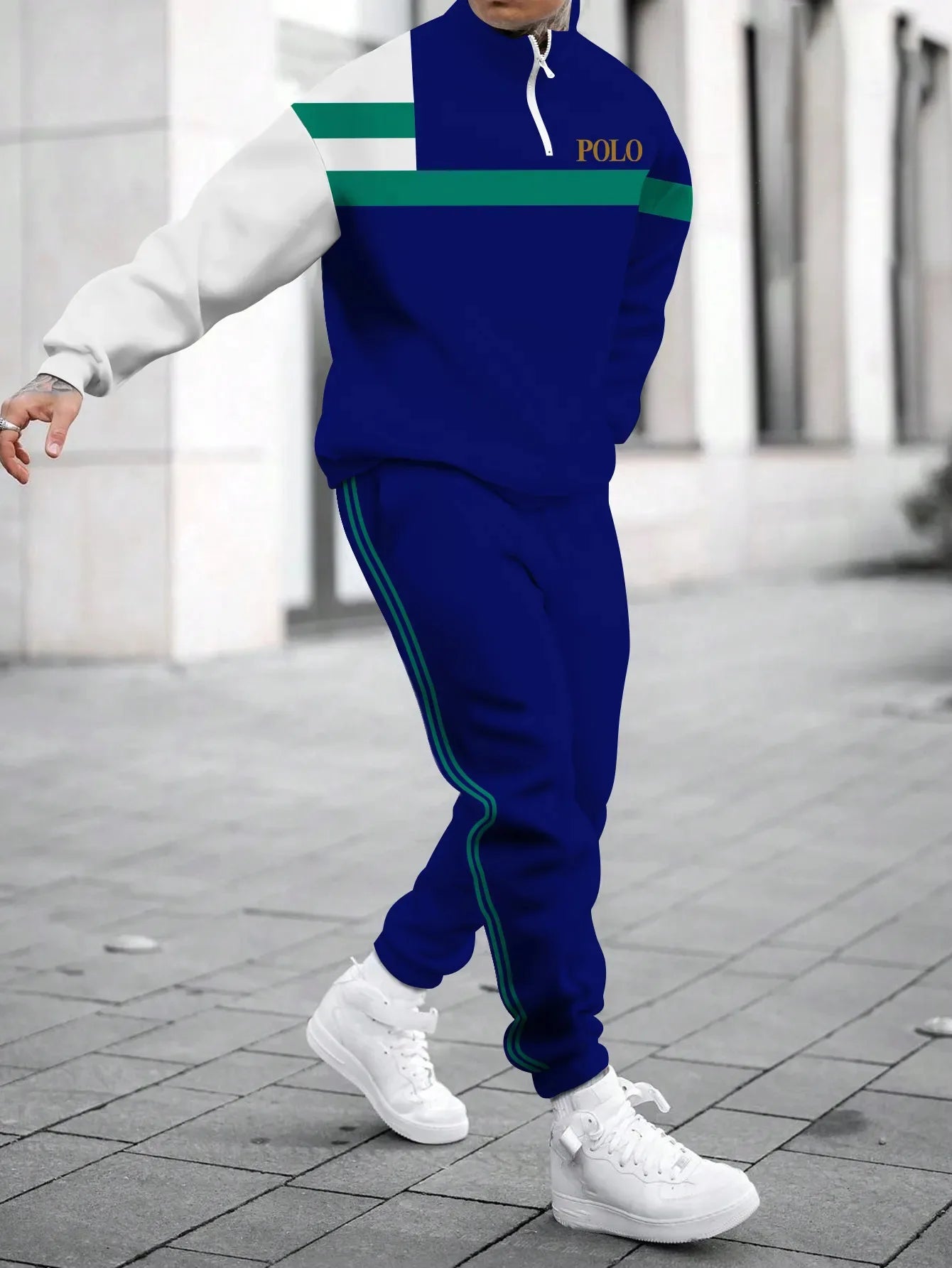 Men's Hoodie Sweatshirt 3D Print Casual Sportswear Long Sleeve Loose Fit Spring Autumn Set with Pants Polyester Fabric