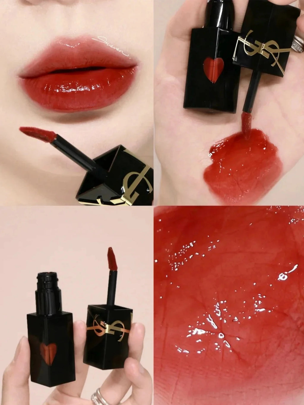 Yves Saint Laurent The Inks Vinyl Cream High Shine Lip Stain #610-Nude #416-Chili  - 0.18 FL .OZ./5.5ML