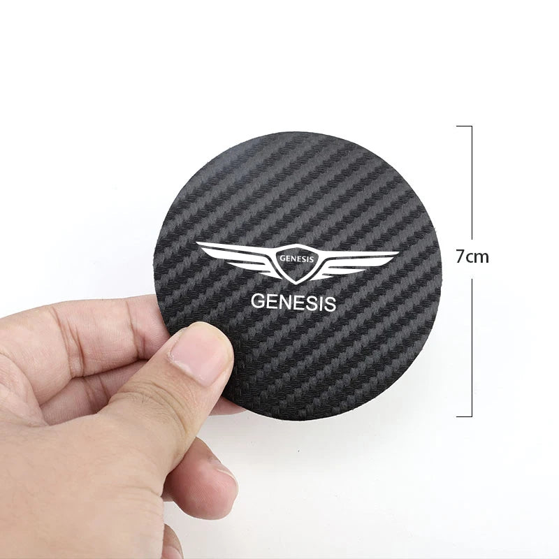 2PCS Car Cup Slot Non-Slip Mat Auto Accessories For Genesis G80 GV70 GV80 GV60 G70 Essentia Neolun G90 GV90 X