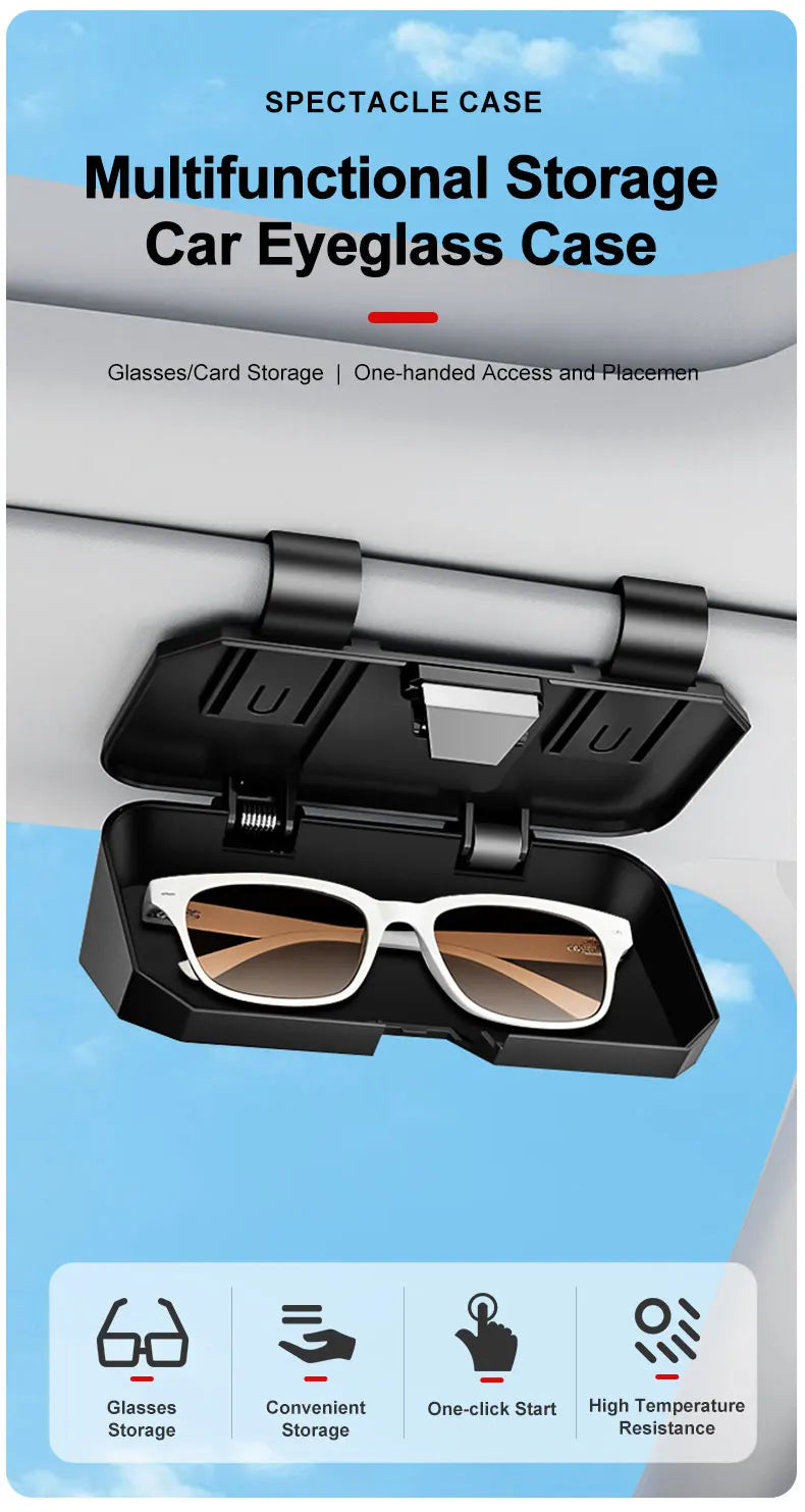 Car Sun Visor Glasses Clip Sunglasses Storage Case For Mercedes Benz AMG W204 W205 W203 W211 W212 W213 W201 W210 GLC GLA GLB GLS