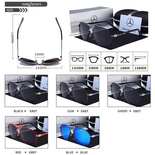 For Mercedes Benz A B C E S V Class GLB GLC GLE AMG Pilot SLK SLC ML Car High Men Anti Glare Driver Goggles Polarized Sunglasses