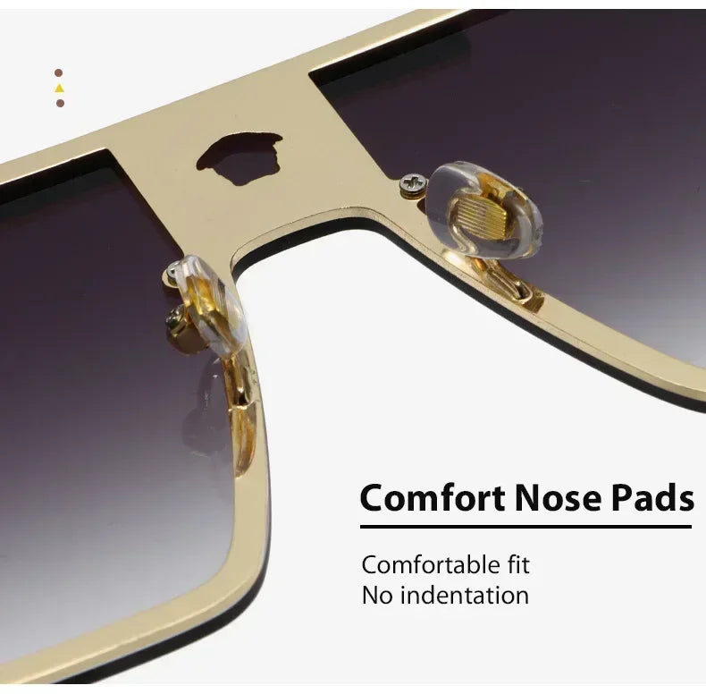 New Personality Square Big Cool Sunglasses for Men Women Fashion Retro Luxury Design Male Sun Glasses Gafas UV400 Gafas De Sol