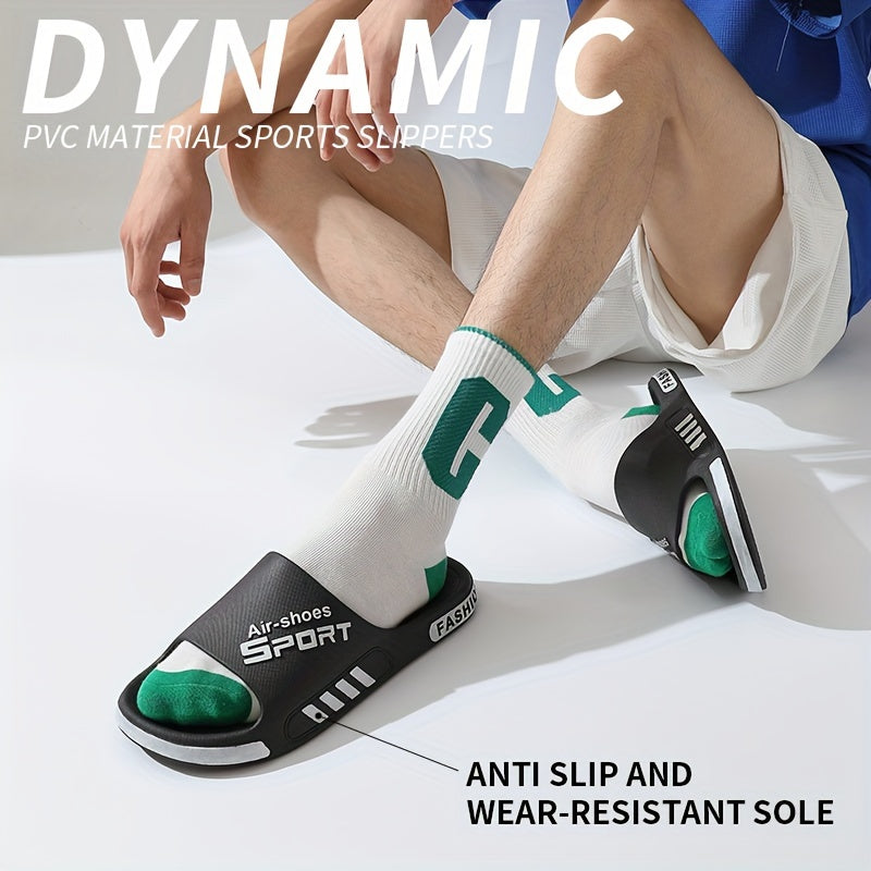 Men'S Casual Summer PVC Slippers - Non-Slip, Wear-Resistant Sole, Comfortable Slip-On Sandals for Outdoor & Indoor Use, Outdoor Footwear | Casual Slipon Shoes | PVC Upper Sandalssuitable for Men & Women
